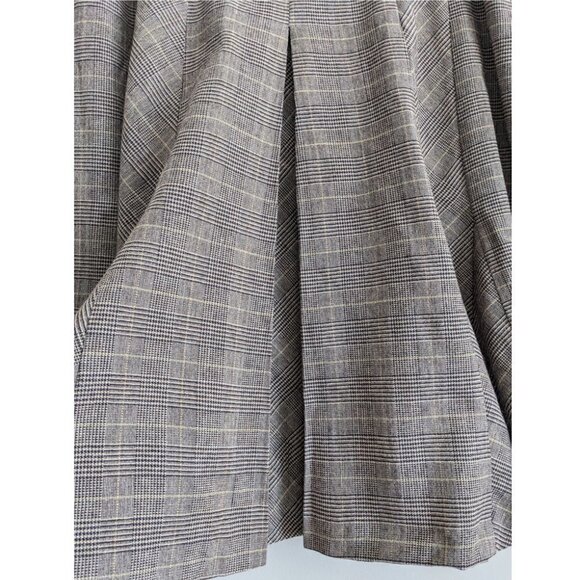 Iris Plaid Wool Skirt - Picture 3 of 10